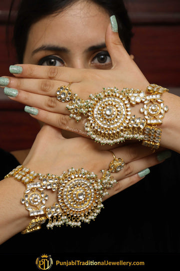 Gold Finished Kundan Pearl Handful | Punjabi Traditional Jewellery Exclusive